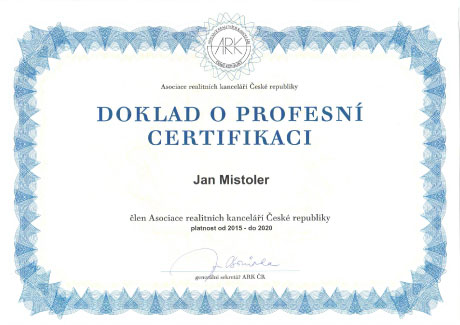 Certifikát ARK 2015